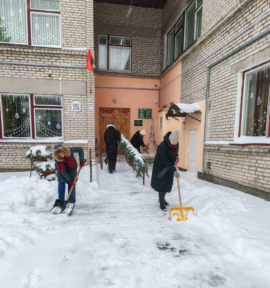 Добровольная акция по расчистке снега